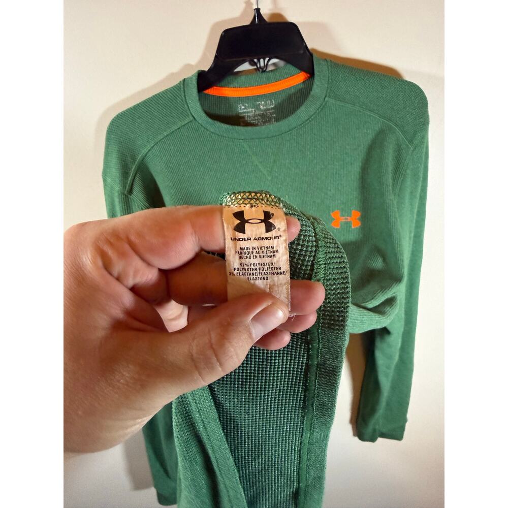 Men’s XL Green Under Armour Coldgear Outdoor Thermal Gorpcore Long Sleeve Shirt - Picture 5 of 6
